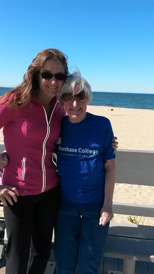 Mom's 95th birthday at beach for feelfitforever blog